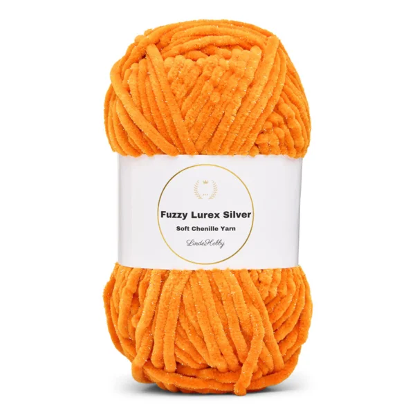 LindeHobby Fuzzy Chenille Silver Lurex